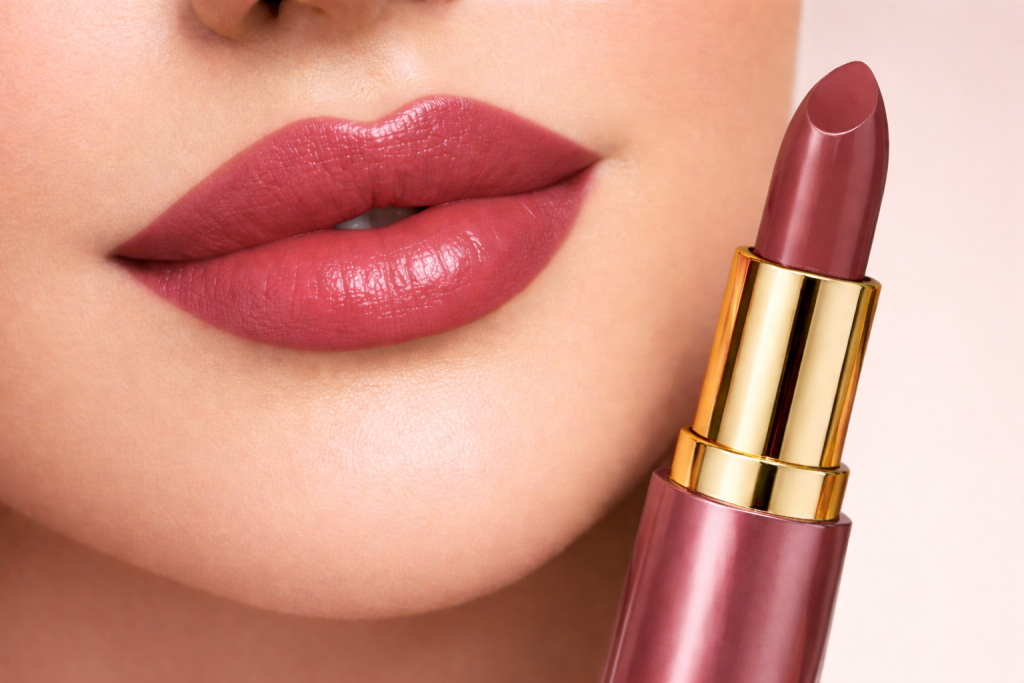 Сливово-розовый оттенок помады